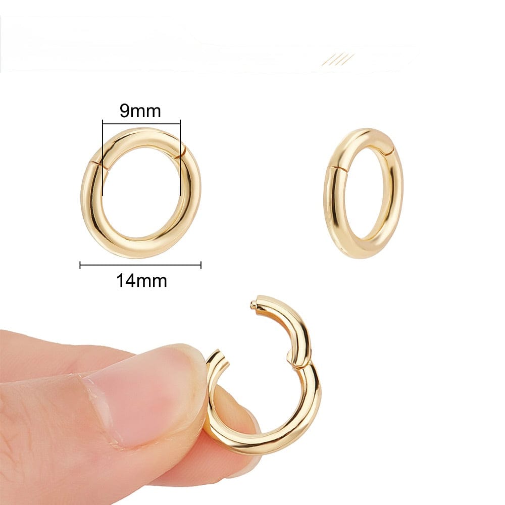 Twister Lås i Messing – 18K Forgyldt (14mm, 1 stk) - Uniq Perler - 116175