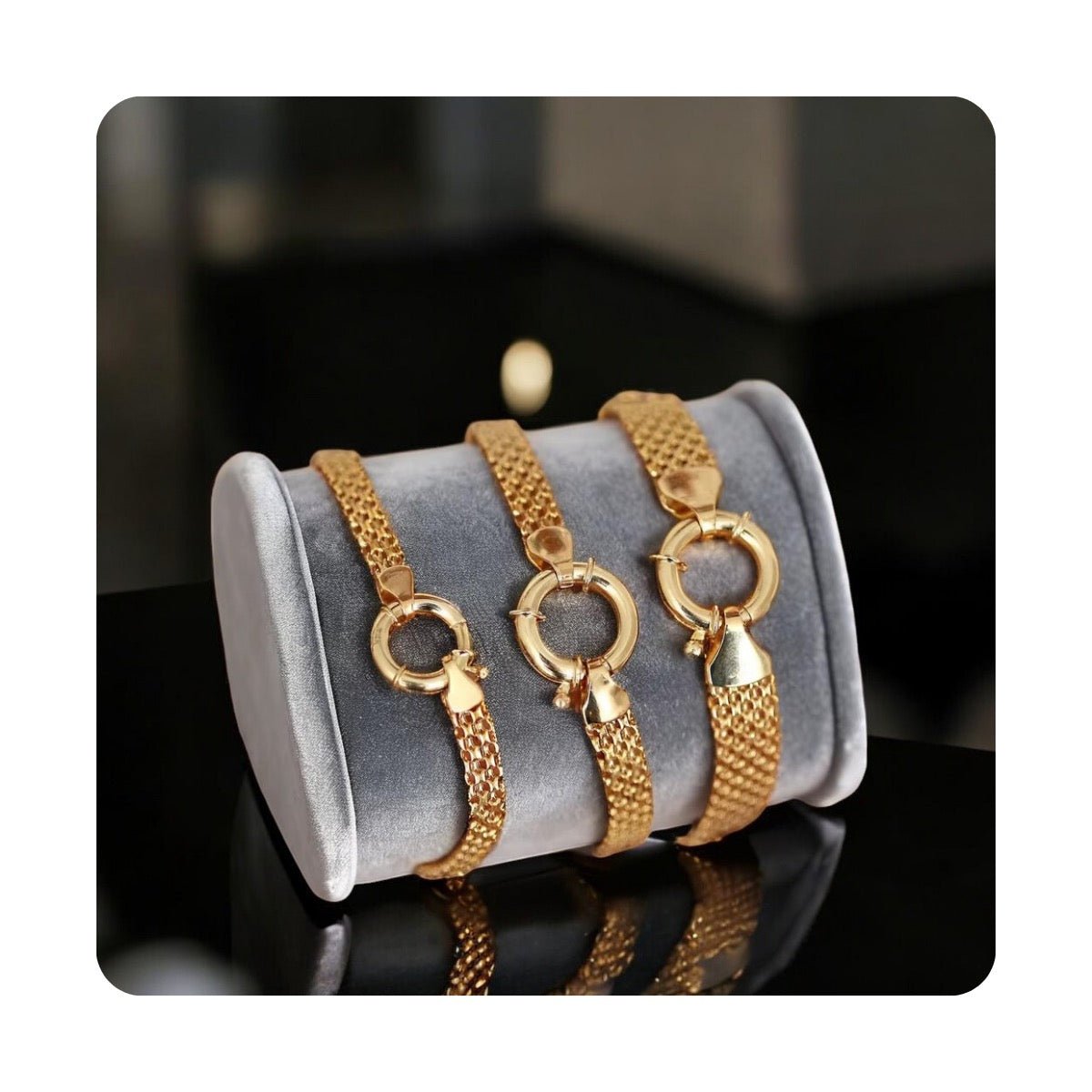 Vandfast Armbånd – (Forgyldt Stål 18 cm) - Uniq Perler -