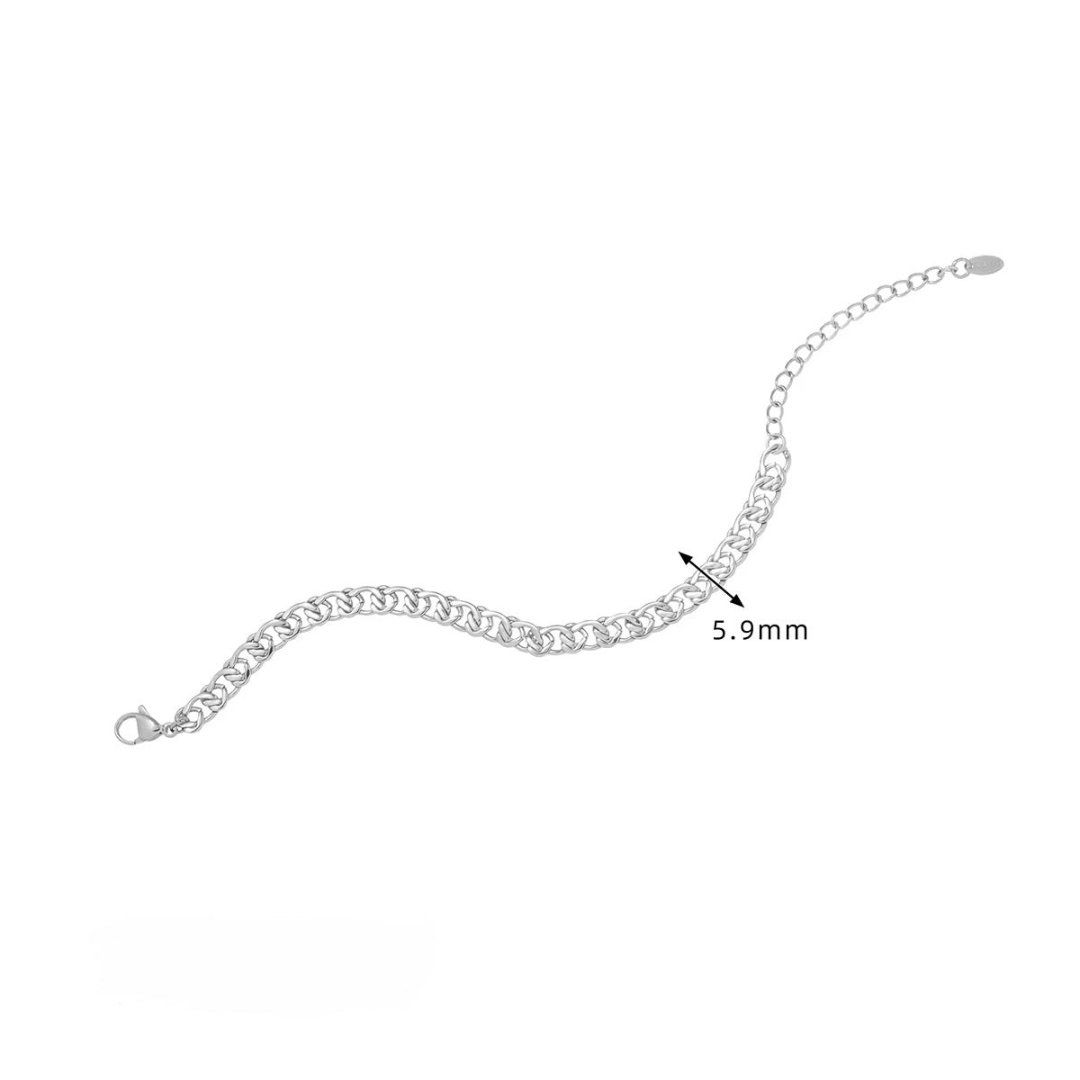 Vandfast Armbånd – ( Stål 15+5 cm) - Uniq Perler -