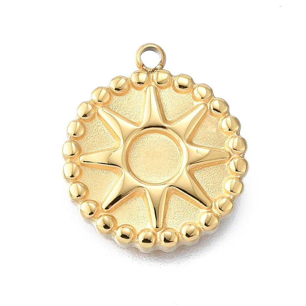 Vandfast Cabochon Indfatning – 14K Forgyldt Stål, Rund (4mm) 2 stk. - Uniq Perler - 119127