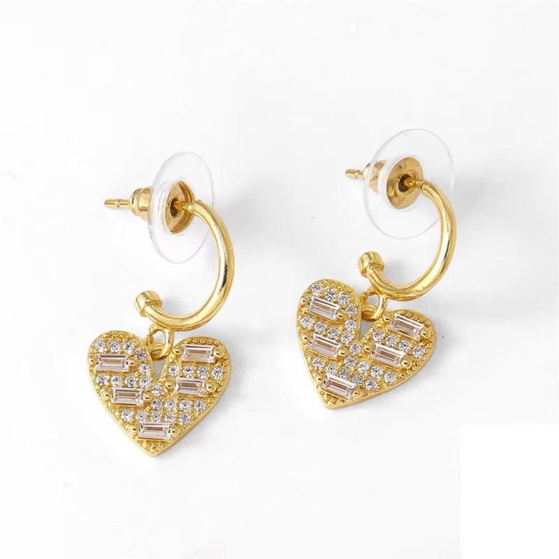 Vandfast Creol Hjerte Øreringe Af Forgyldt Stål - Uniq Perler - 114420