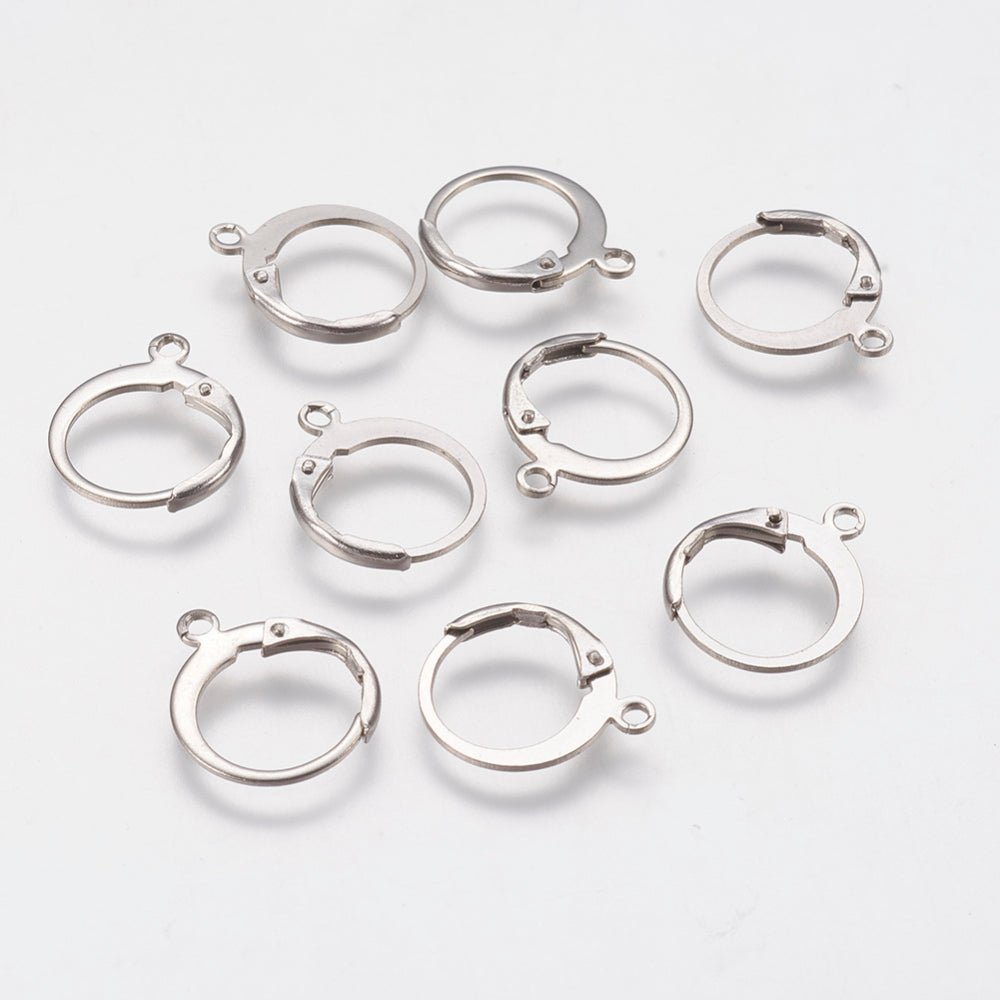 Vandfast Creol i Stål (14,5x12mm) 5 par - Uniq Perler - 117033