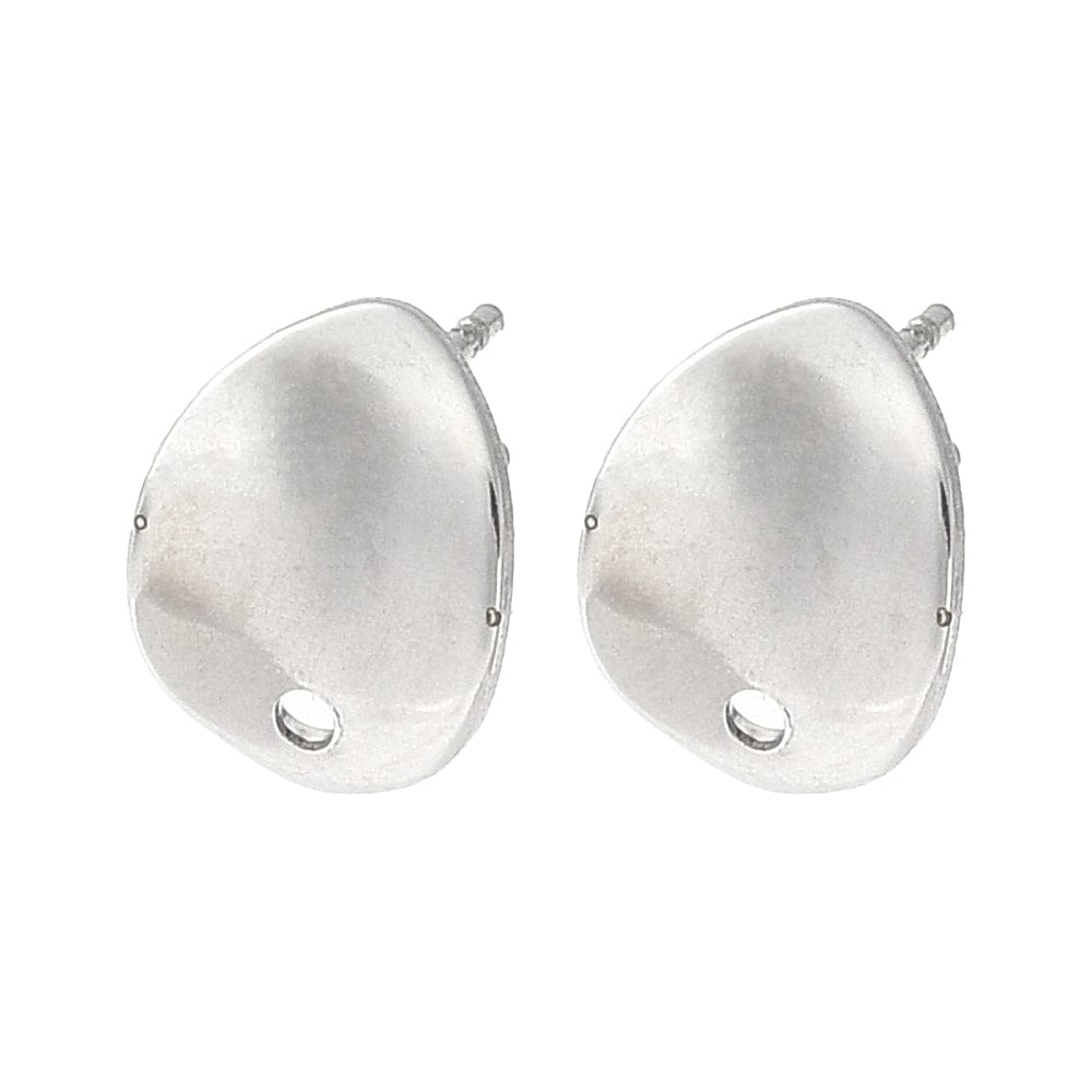 Vandfast Dråbe Ørestikkere, Stål, ( 11x8,5mm) - Uniq Perler - 957924