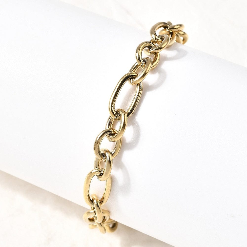 Vandfast Figaro Armbånd – 18K Forgyldt Stål (16cm) - Uniq Perler - 115825