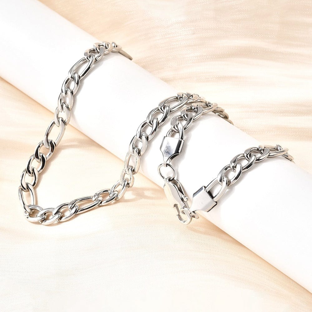 Vandfast Figaro Halskæde – Stål (55cm) - Uniq Perler - 115721