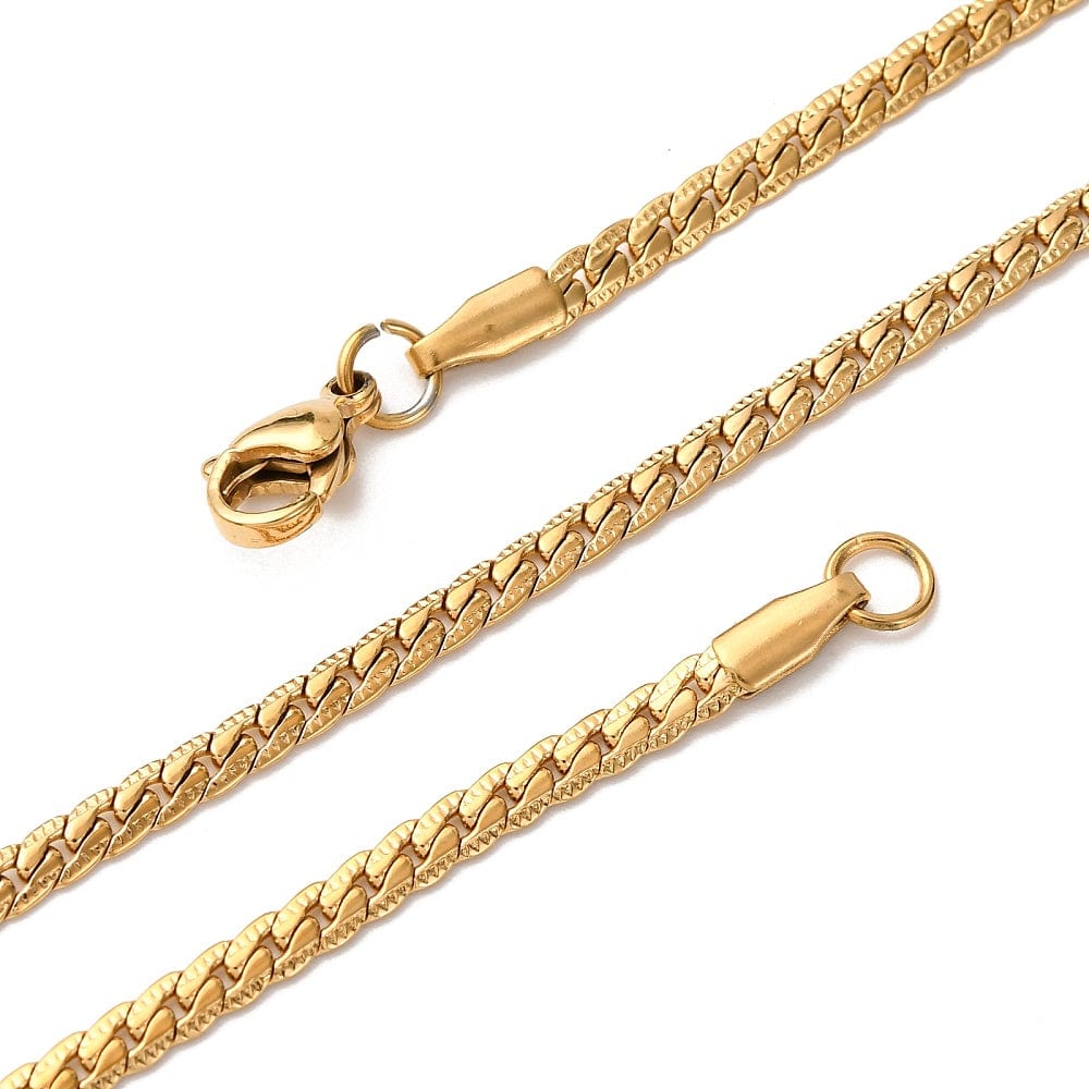 Vandfast Halskæde – Forgyldt Stål (50cm) - Uniq Perler - 116151