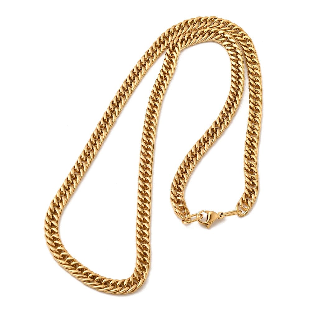 Vandfast Halskæde – Forgyldt Stål (51cm) - Uniq Perler - 115726