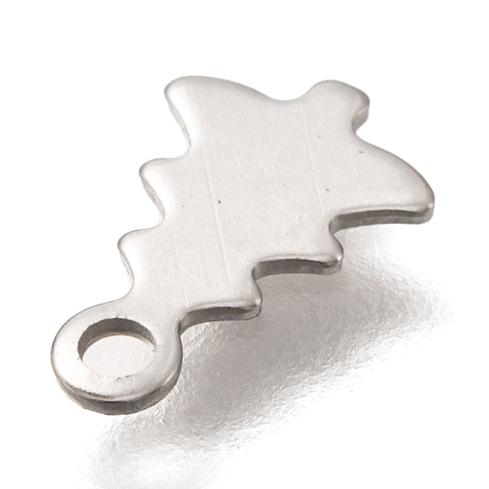 Vandfast Juletræs Vedhæng – Stål (10x6.5x0.5mm) 10 stk - Uniq Perler -