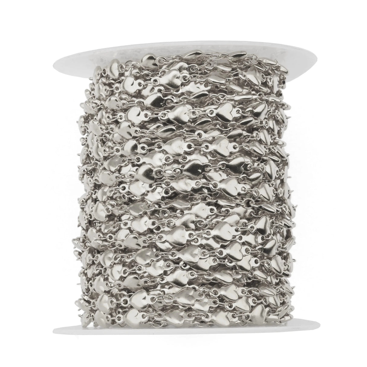 Vandfast Kæde Med Hjerteled – Stål (5,3mm) 1m - Uniq Perler - 117494