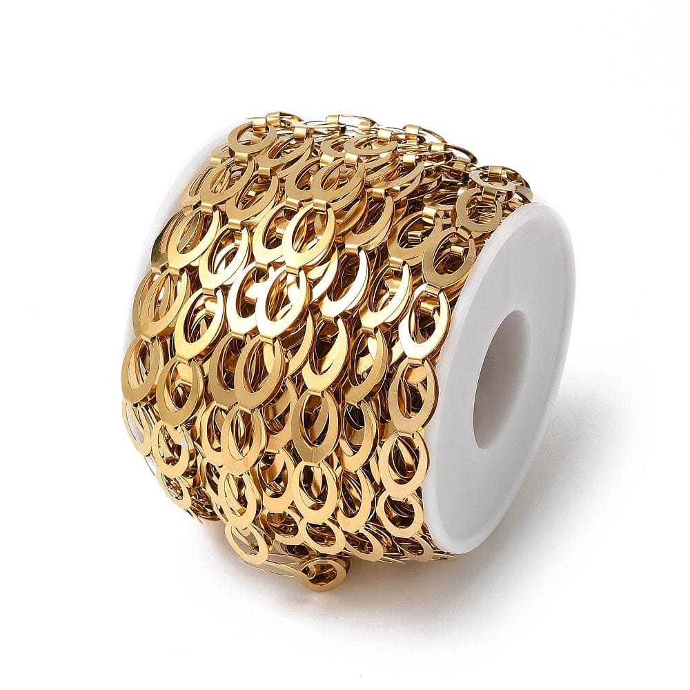 Vandfast Kæde Med Smukke Links, (15x9x3mm), 1m - Uniq Perler - 824848