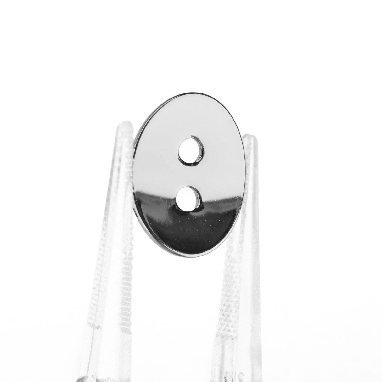 Vandfast Knap, 18K Mørk Stål, 11x14mm - Uniq Perler - 112500