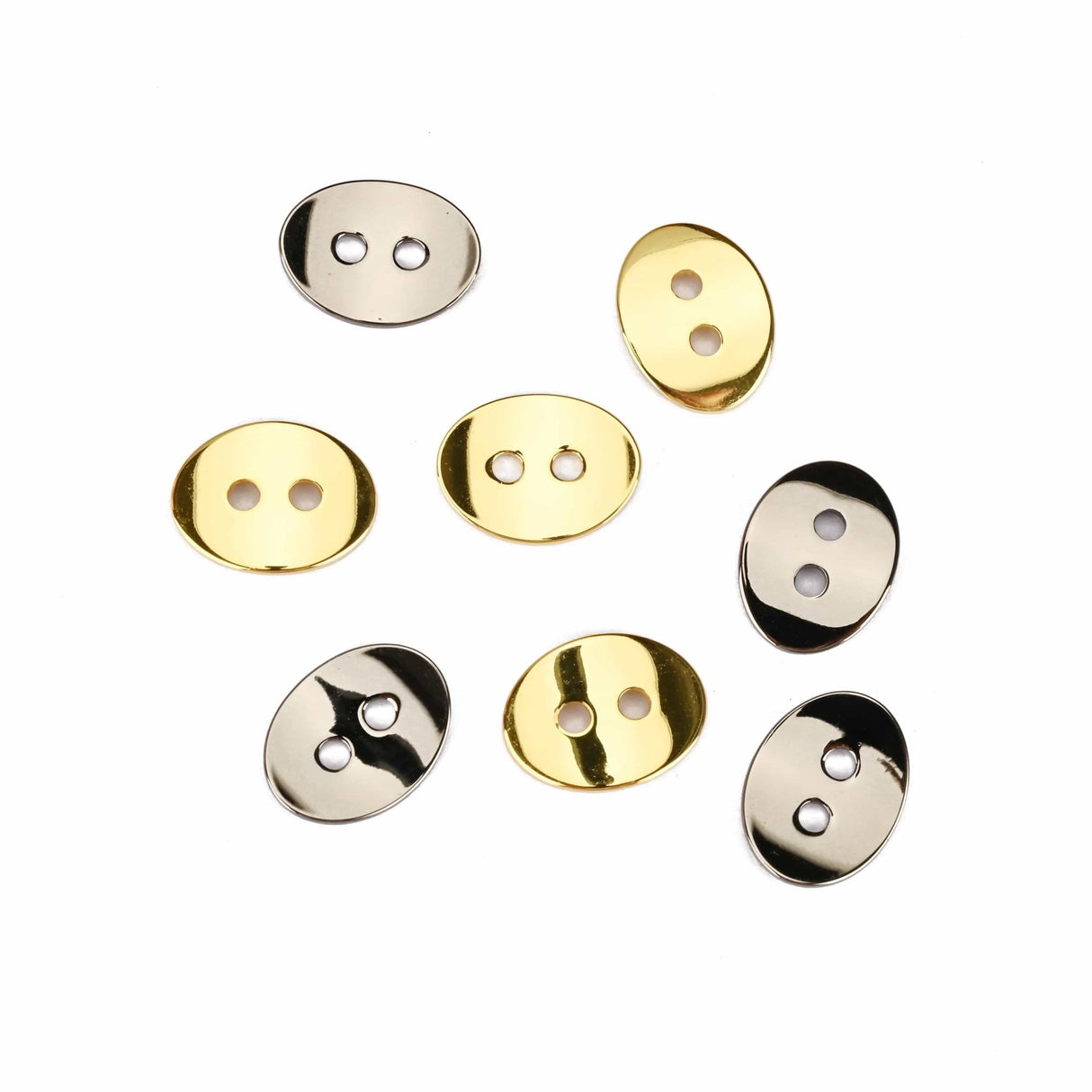 Vandfast Knappe Lås, 18K Forgyldt Stål, 11x14mm - Uniq Perler - 112499