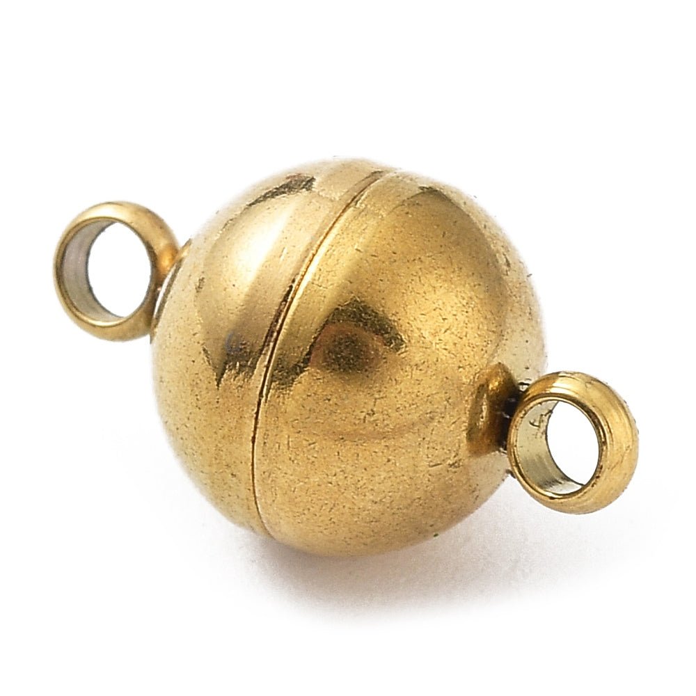 Vandfast Magnetlås – 18K Forgyldt Stål (13,5x8mm) - Uniq Perler - 119976