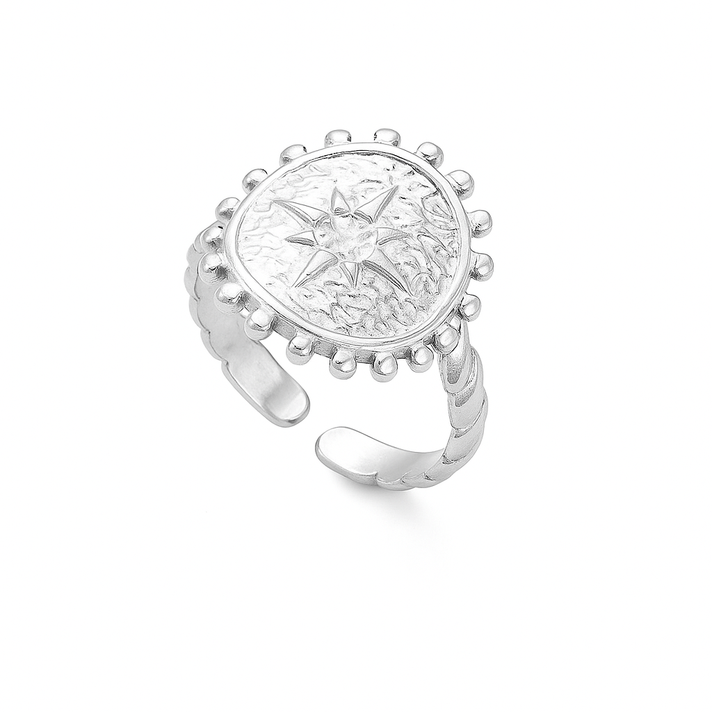 Vandfast Og Regulerbar Ring Stål - Uniq Perler - 115165