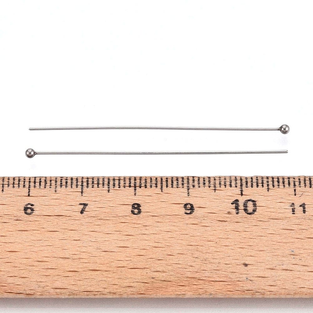 Vandfast Perlestave – Rustfrit Stål (50x0,5mm) 25 stk - Uniq Perler - 116047