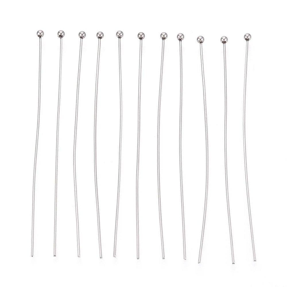 Vandfast Perlestave – Rustfrit Stål (60x0,5mm) 25 stk - Uniq Perler - 116046