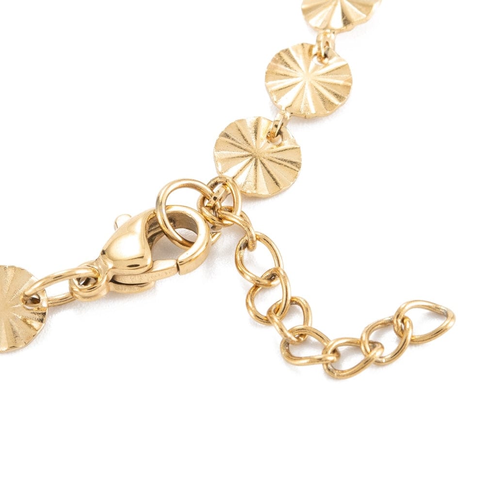 Vandfast Snowflake Armbånd – Forgyldt Stål (19cm) - Uniq Perler - 113930