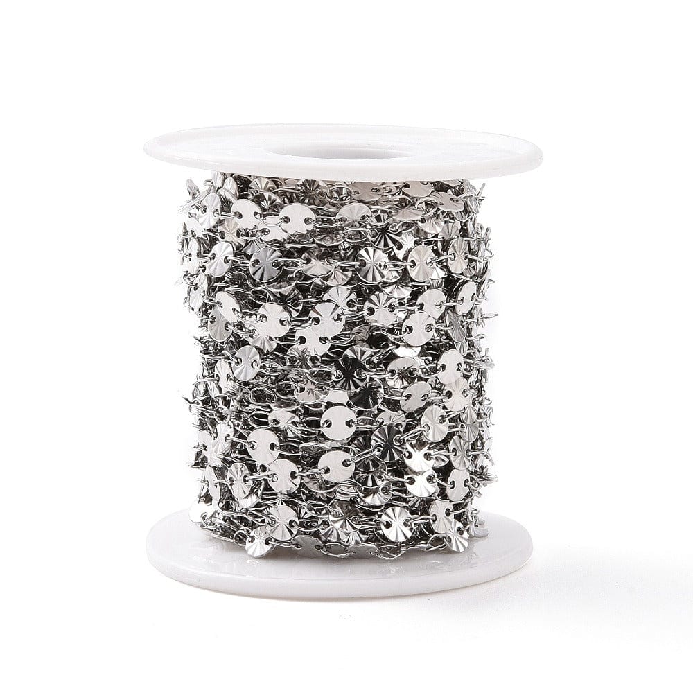 Vandfast Snowflake Kæde, Stål, 5x0,5mm - Uniq Perler - 0000014230