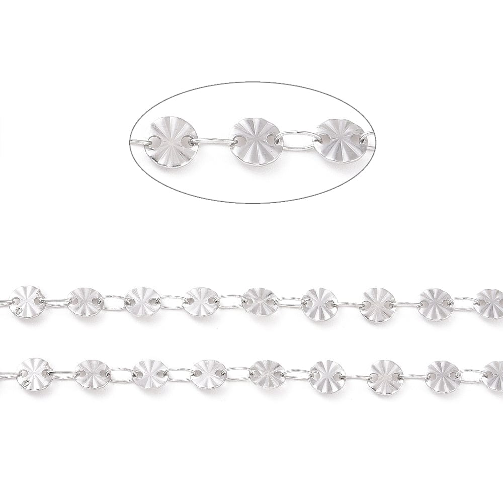 Vandfast Snowflake Kæde, Stål, 5x0,5mm - Uniq Perler - 0000014230