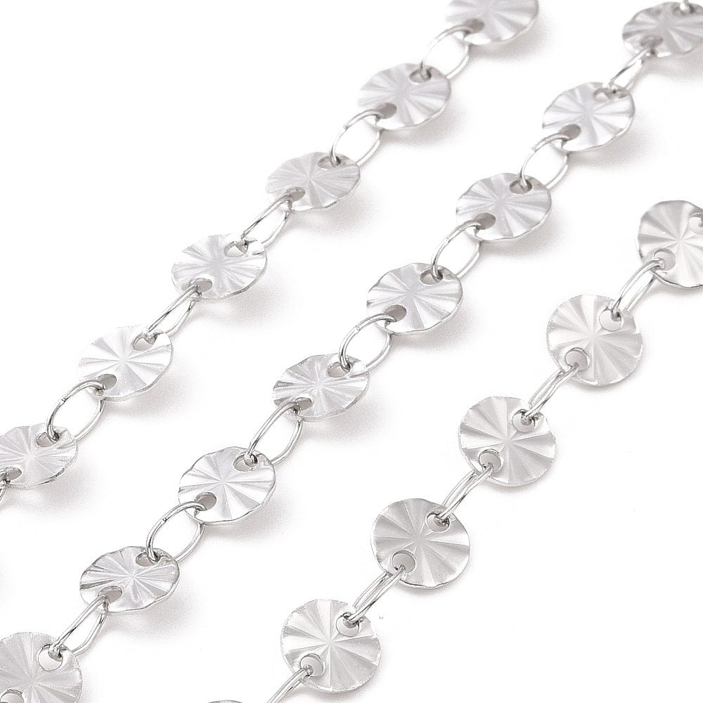 Vandfast Snowflake Kæde, Stål, 5x0,5mm - Uniq Perler - 0000014230