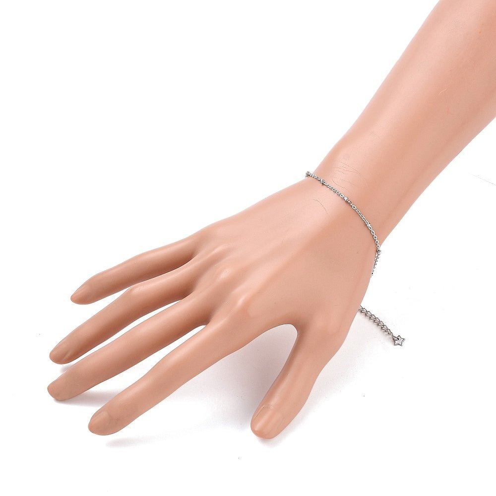 Vandfast Stål Armbånd – Satellite kæde (18,5cm) - Uniq Perler -