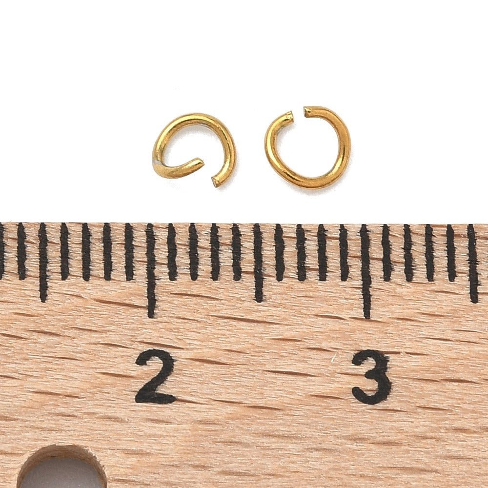 Vandfaste Åbne Øskner – 18K Forgyldt Stål (4x0,5mm) 20 stk. - Uniq Perler - 124301