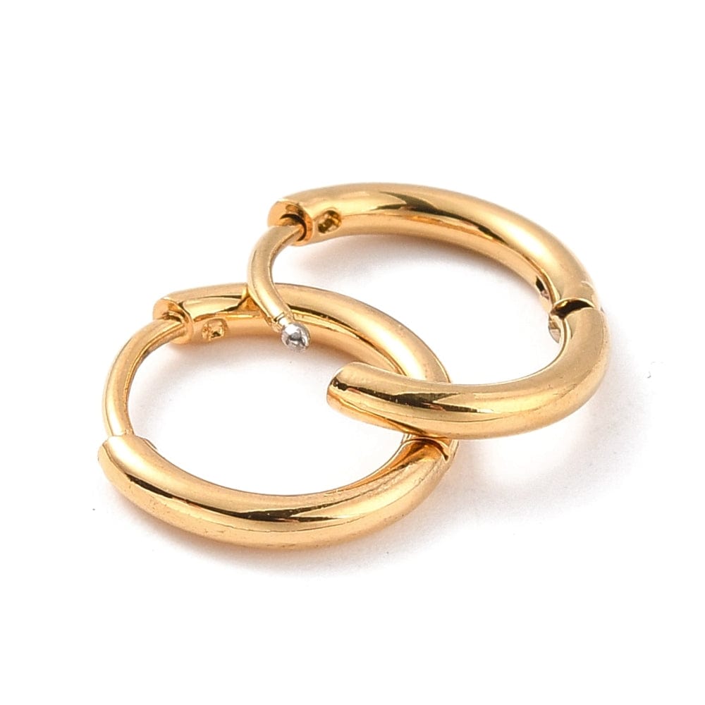 Vandfaste Chunky Creoler – 18K Forgyldt Stål (11x1,6mm) - Uniq Perler - 115865