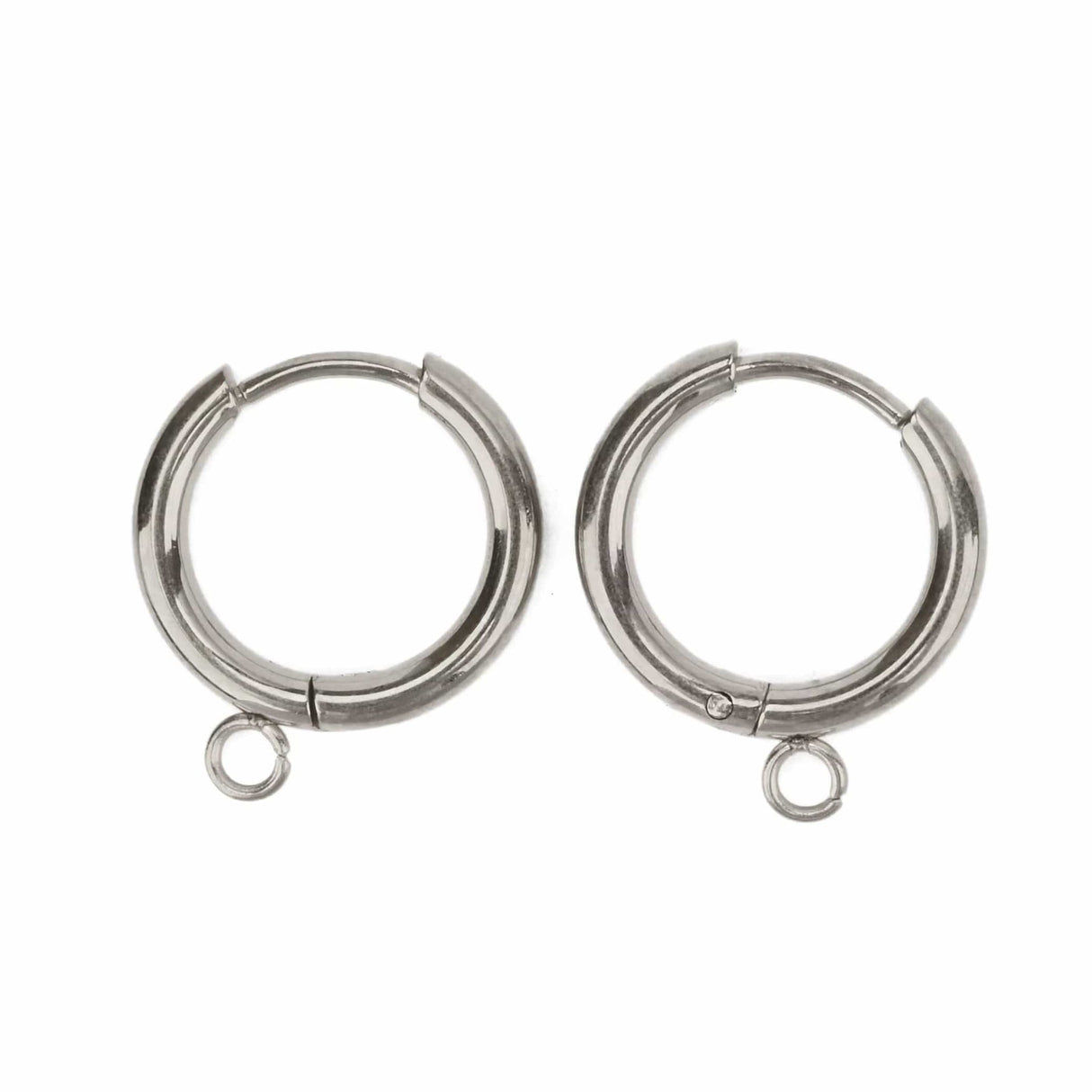 Vandfaste Creoler Med Øje - Stål (12mm) - Uniq Perler - 121012