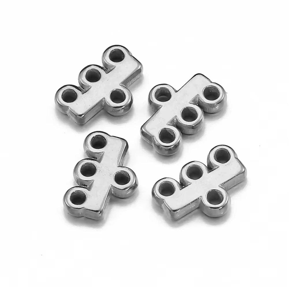 Vandfaste Mellemled/Connector, Stål, 2 stk. - Uniq Perler - 953367