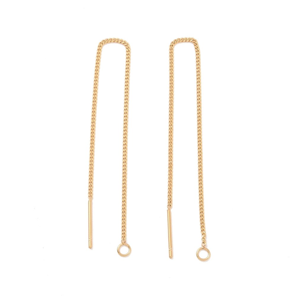 Water-resistant Ear Threads with Eye – 18K Gold-plated Steel (109mm)