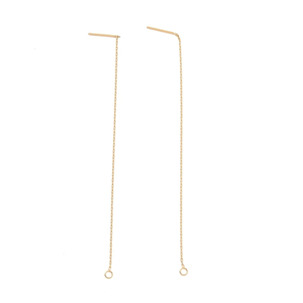 Vandfaste Ørekæder – 18K Forgyldt Stål (100 - 109mm) 1 par - Uniq Perler -