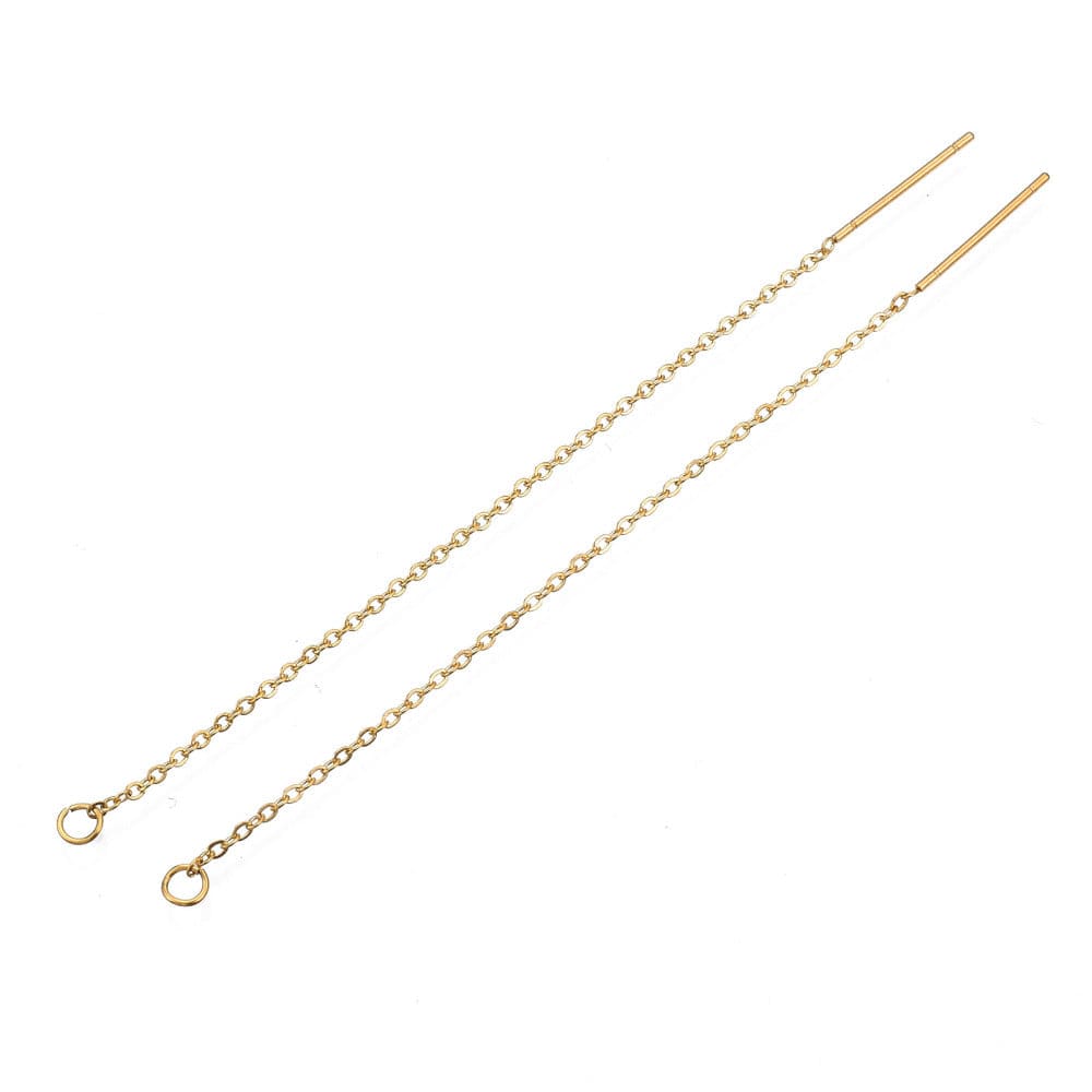 Vandfaste Ørekæder – Forgyldt Stål (80mm) - Uniq Perler - 112972