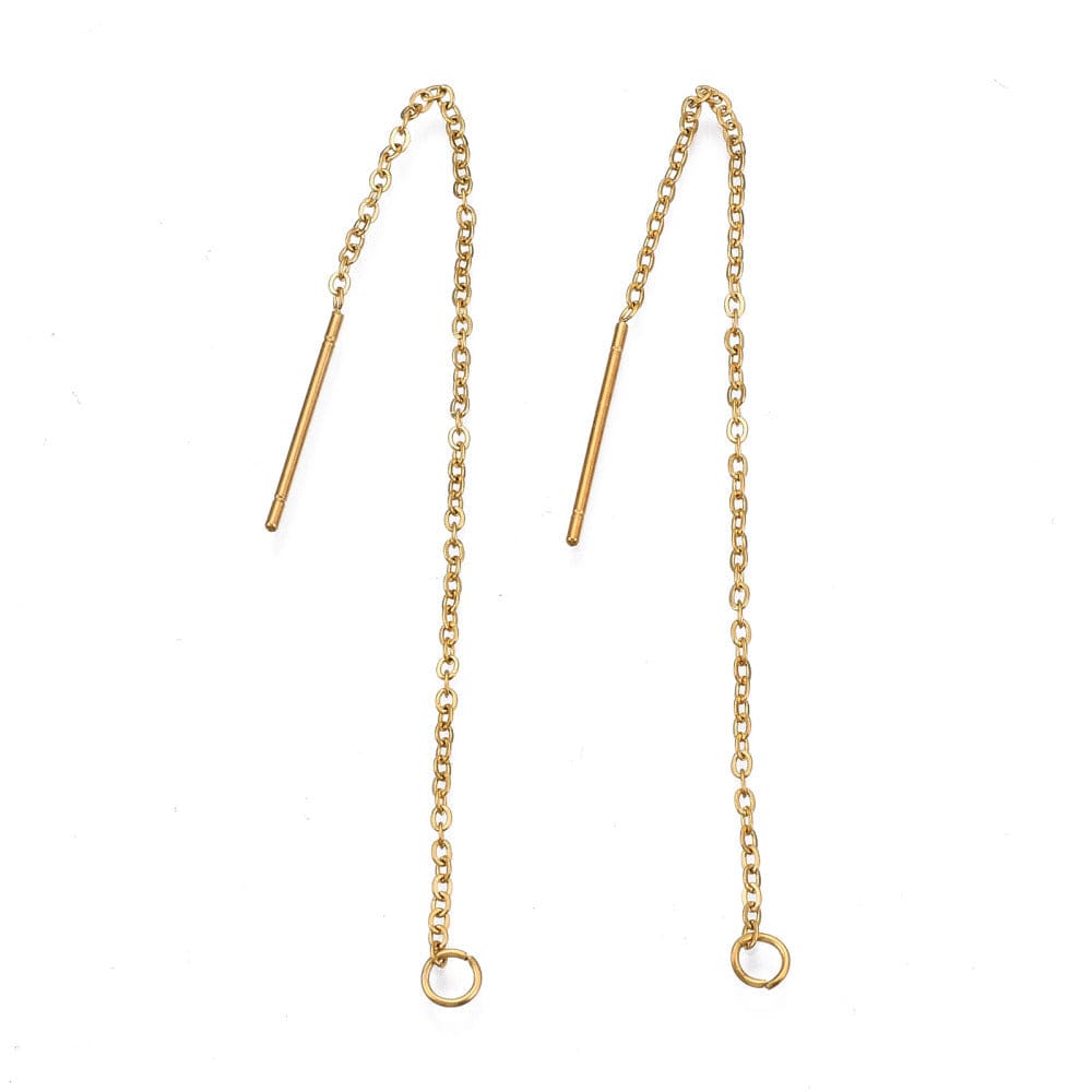 Vandfaste Ørekæder – Forgyldt Stål (80mm) - Uniq Perler - 112972