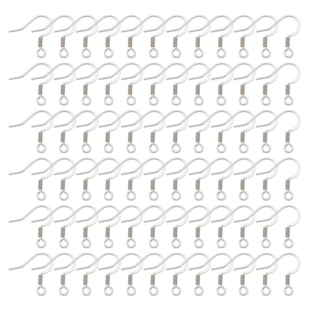 Vandfaste Ørekroge – Stål (17x14x2mm) 1 par - Uniq Perler -