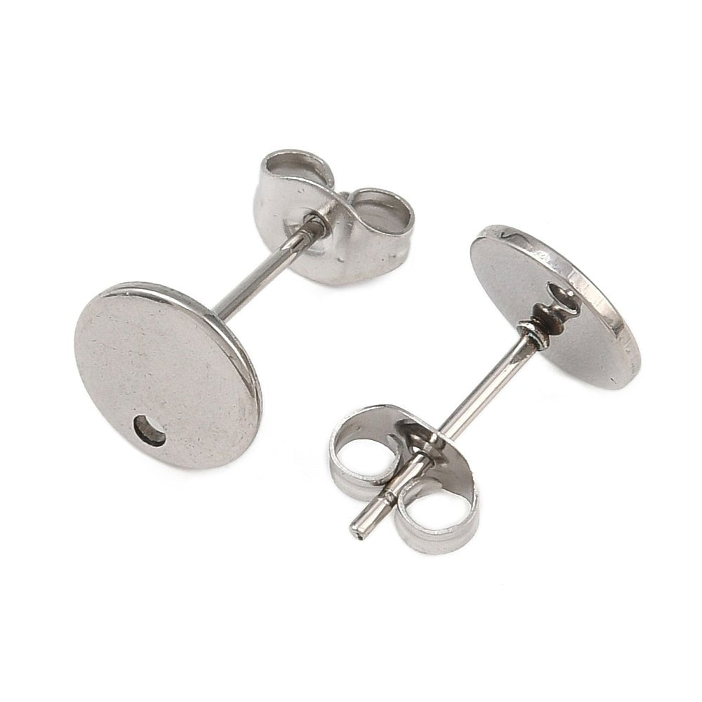 Wasserdichte Ohrstecker - Stahl (8mm) - Uniq Perler - 117036