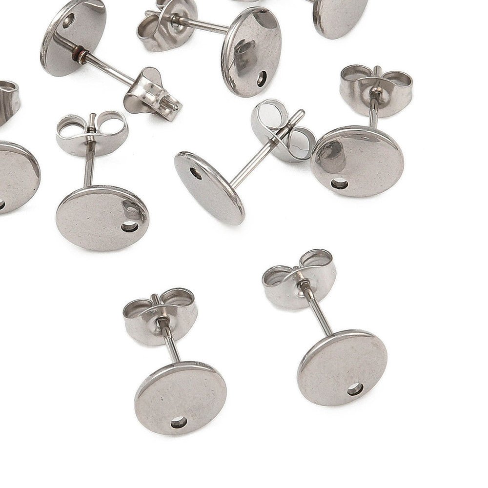 Wasserdichte Ohrstecker - Stahl (8mm) - Uniq Perler - 117036