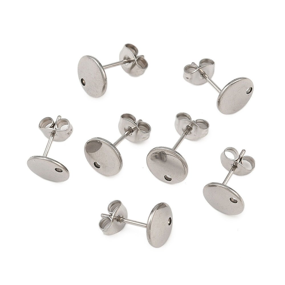 Wasserdichte Ohrstecker - Stahl (8mm) - Uniq Perler - 117036