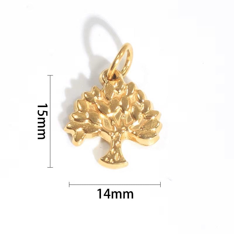 Vandfaste Vedhæng - 18K Forgyldt Stål - Uniq Perler - 8557