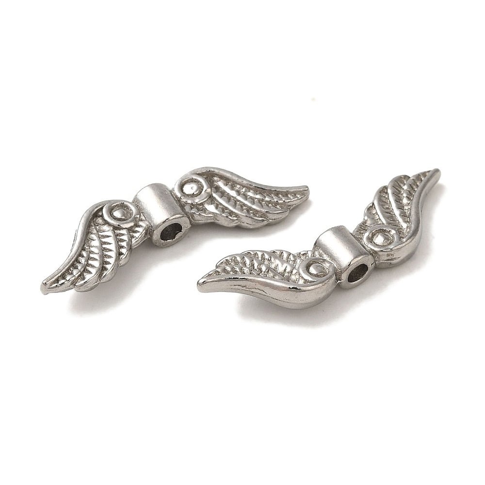 Vandfaste Vinger Mellemled – Stål (21.5x6x3mm) 6 stk - Uniq Perler -