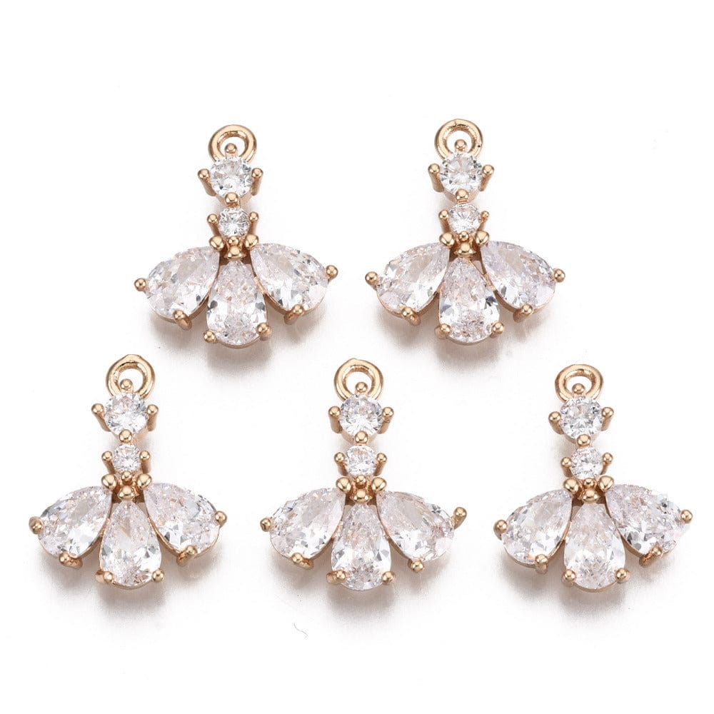 Vedhæng med zirkonia sten, Str. 16x13 mm - Uniq Perler - 112245