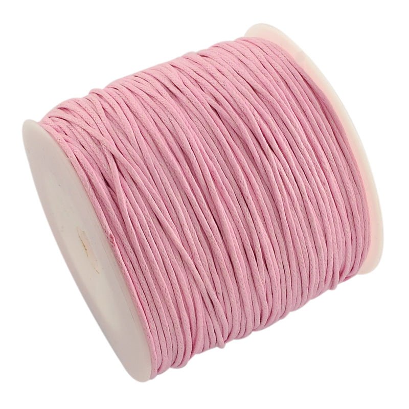 Vokset Bomuldssnor – Rosa (1mm), 100m - Uniq Perler -