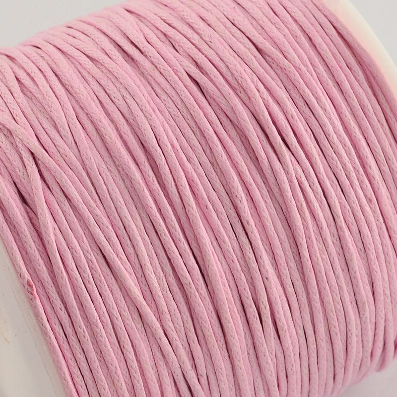 Vokset Bomuldssnor – Rosa (1mm), 100m - Uniq Perler -