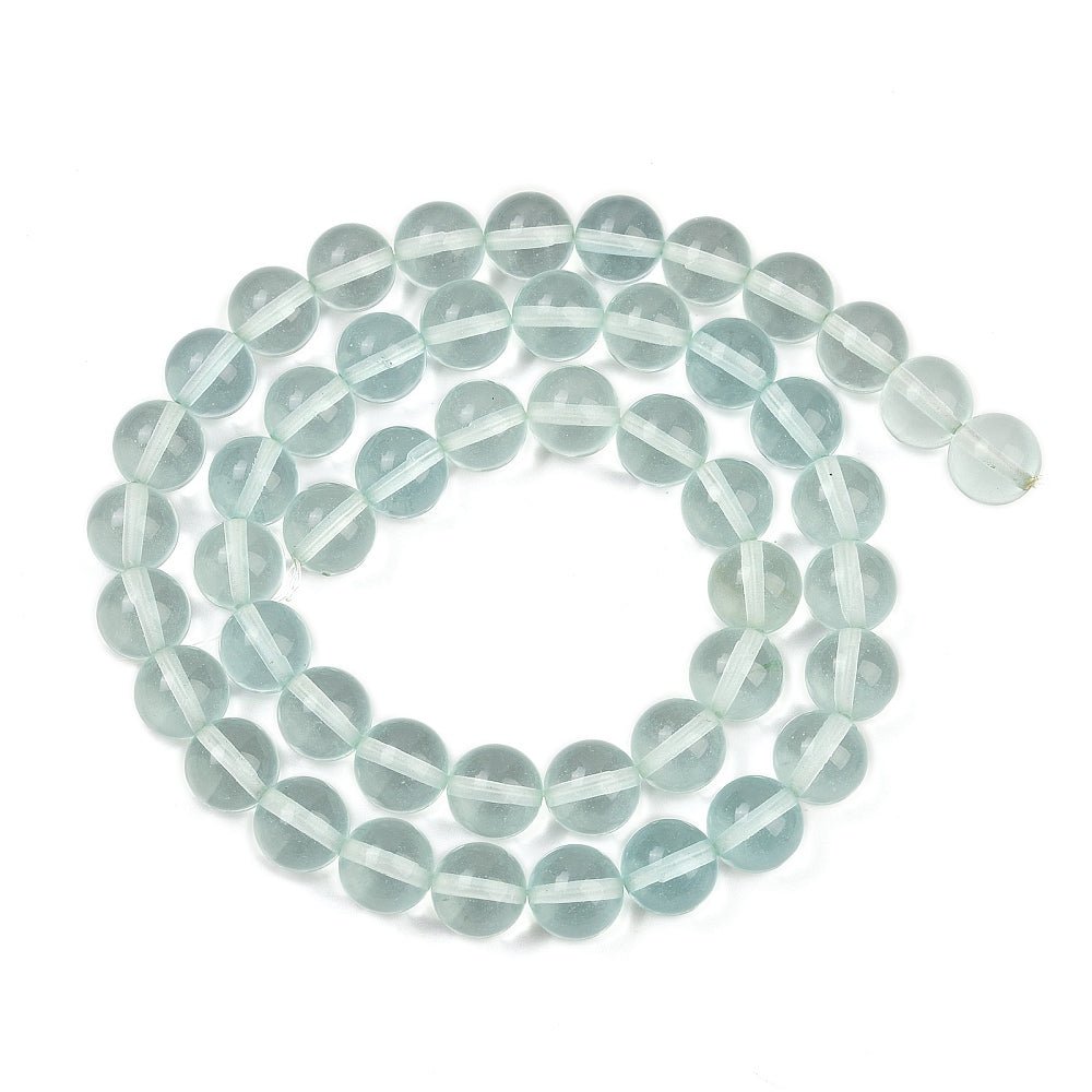 Watermelon Glasperler – Runde Aquamarine (8mm) - Uniq Perler -