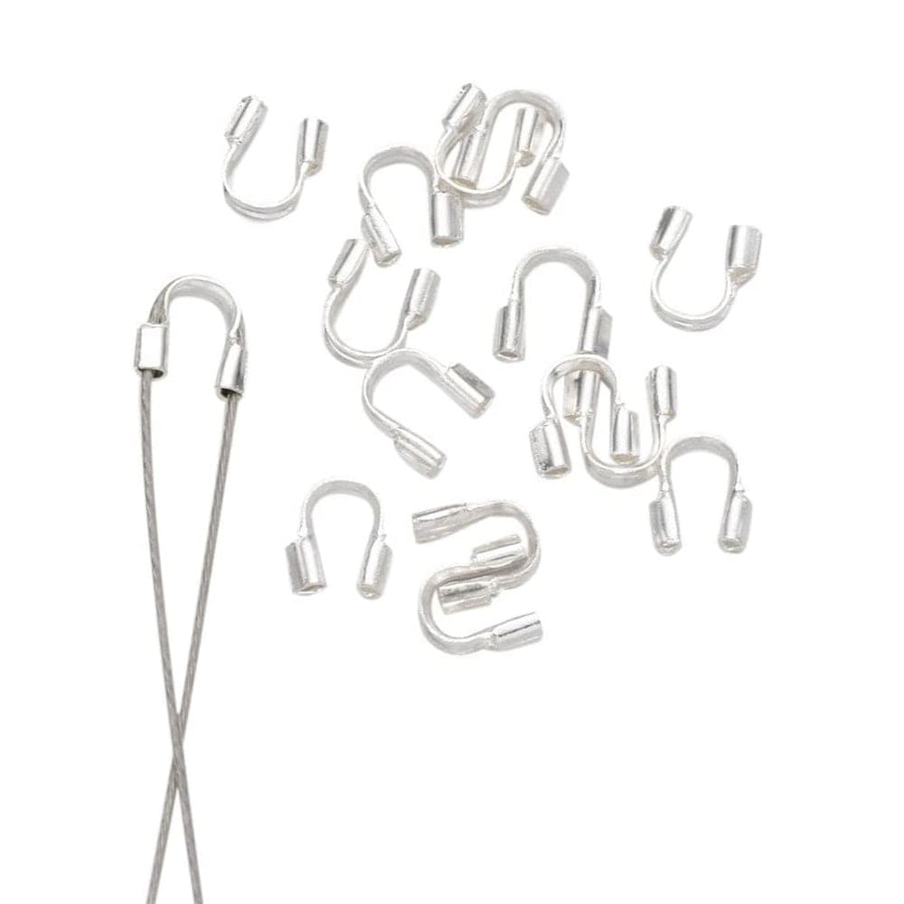 Wirebeskyttere – Forsølvet (4x5mm), 20 stk. - Uniq Perler - 112345