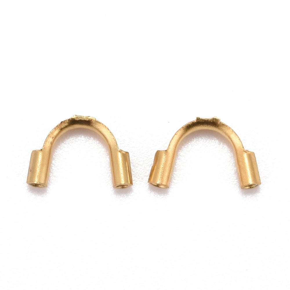 Wirebeskyttere – Langtidsholdbar Forgyldt Stål (4x7x1,5mm), 4 stk. - Uniq Perler - 782353