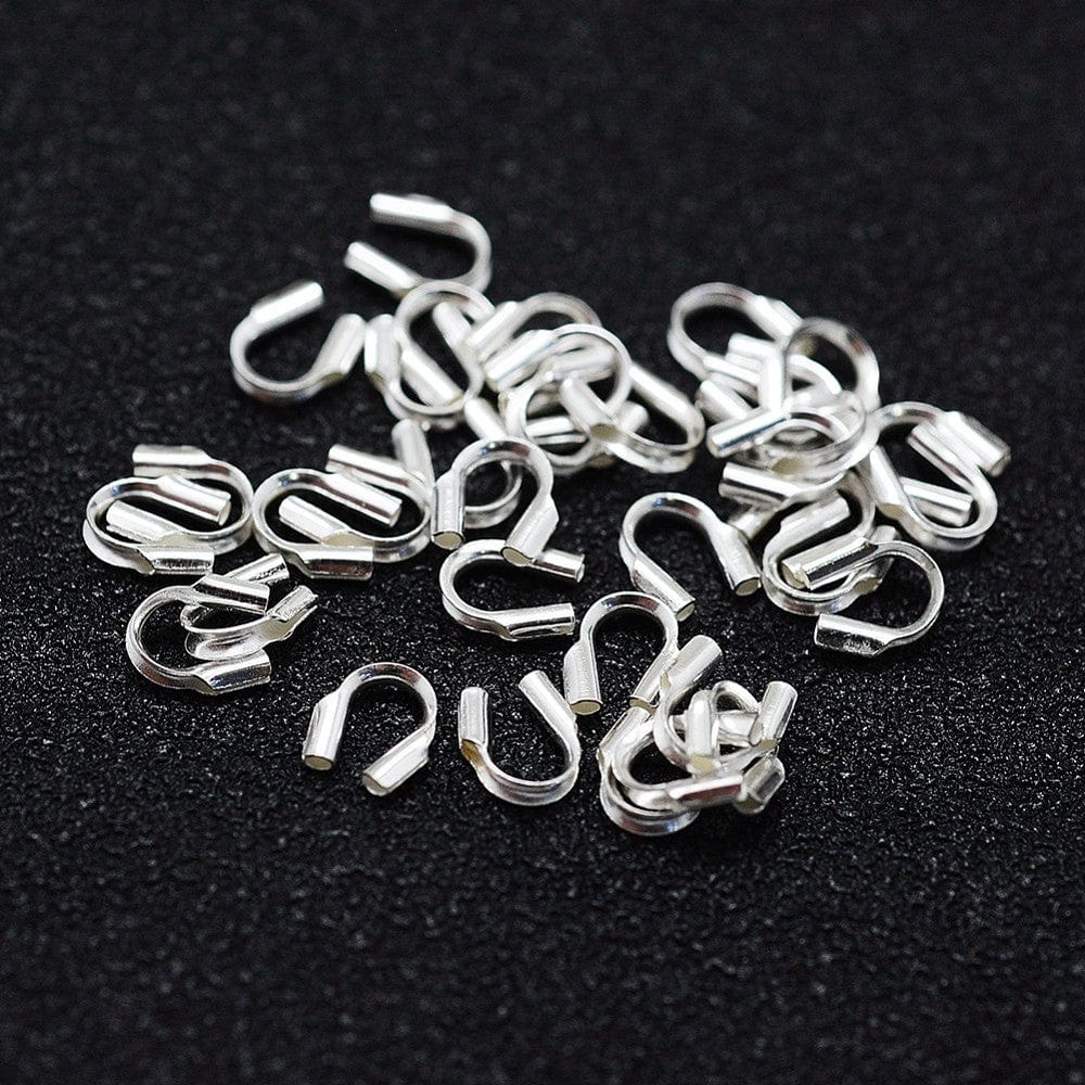 Wirebeskyttere – Sterling Sølv 925 (4,5x4x1mm), 10 stk. - Uniq Perler - 334270