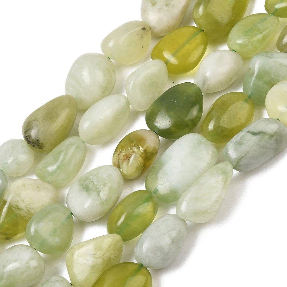 Xiuyan Jade Nuggets – Tumble (10–14mm) - Uniq Perler - 117567