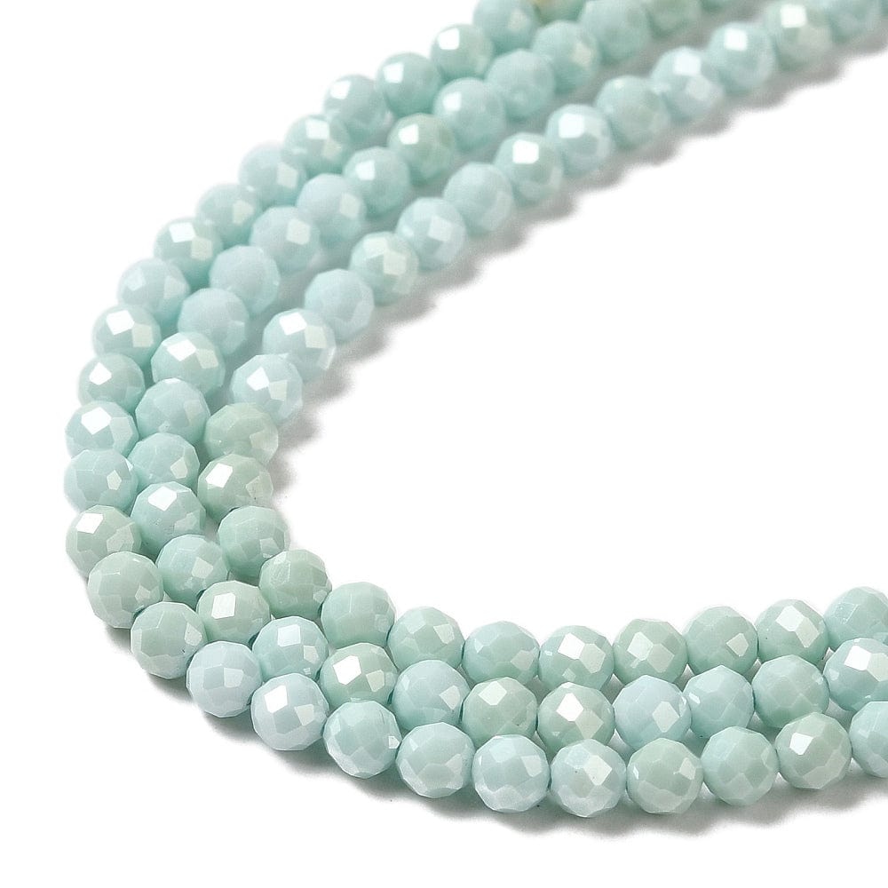 Zirkonia Perler – Mint Grøn, Facetteret (3mm) - Uniq Perler - 475472