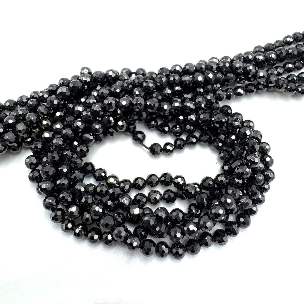Zirkonia Perler – Sort, Facetteret (3mm) - Uniq Perler - 8094378