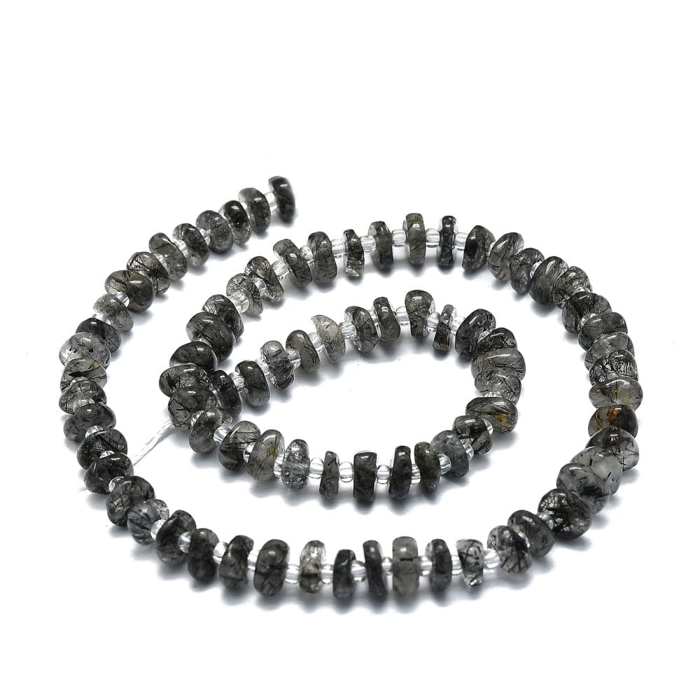 Black Kvarts Chips Perler, (7 - 10mm) - Uniq Perler - 111722